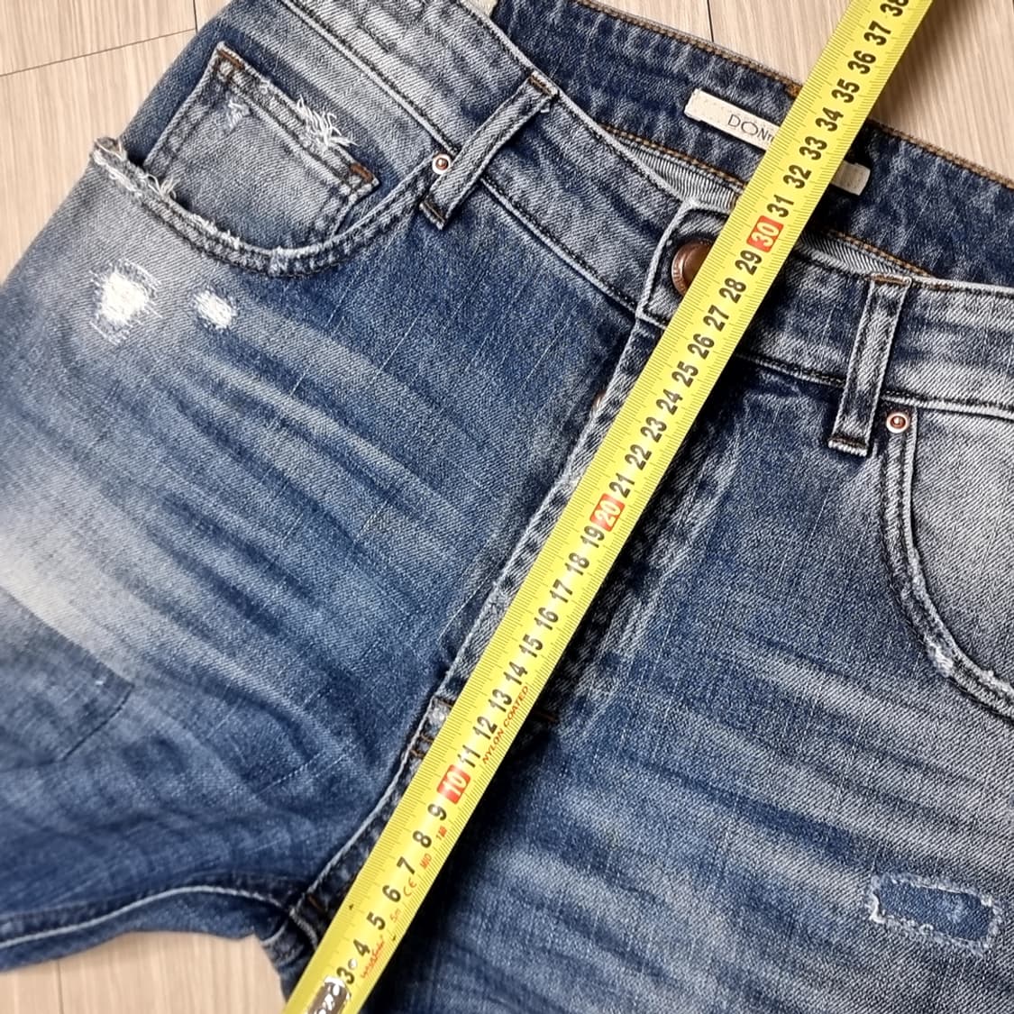 이태리제 돈더풀러 데미지 워싱 패치 청바지(30) 상품이미지4