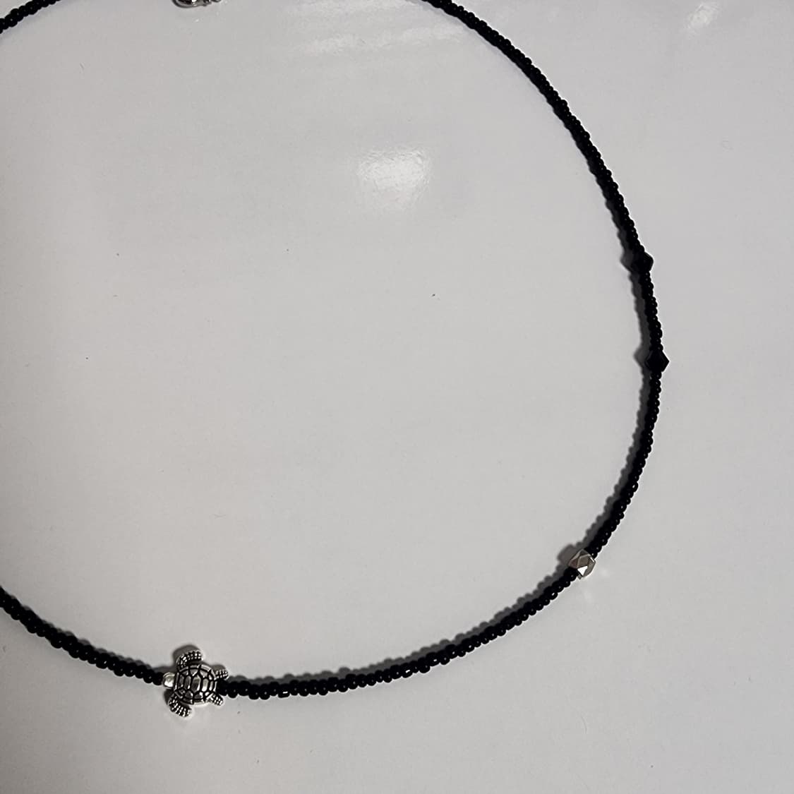 남자 심플 실버 거북 목걸이 상품이미지2