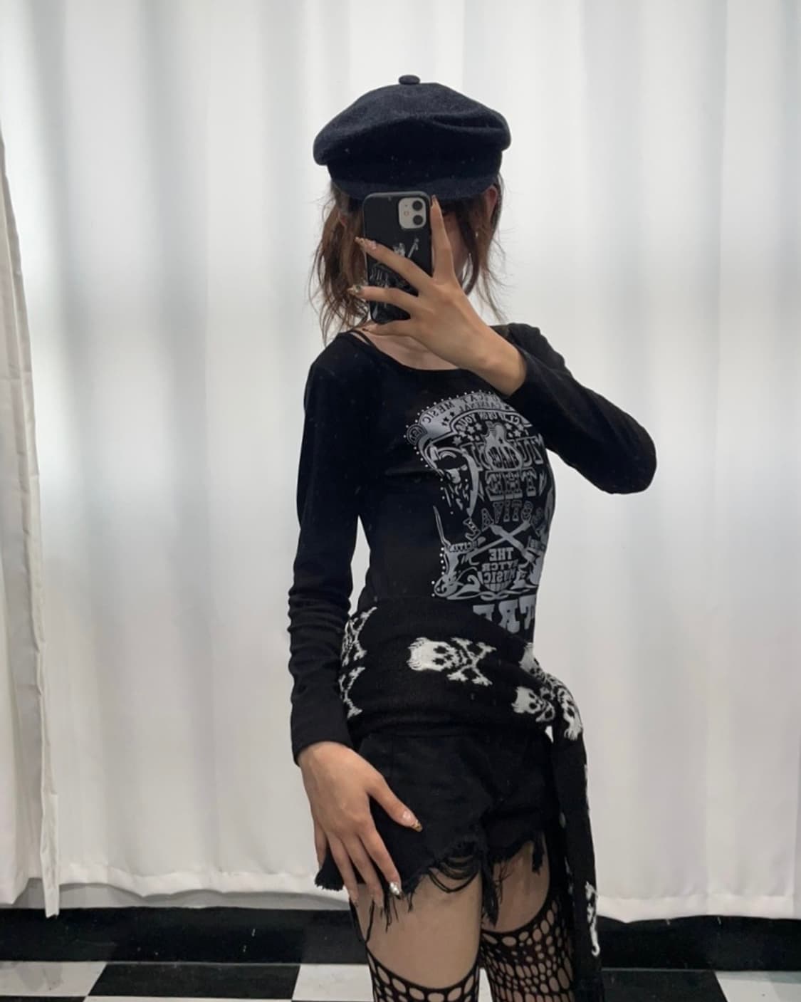 🎸블랙 프린팅 롱 슬리브🎸 상품이미지3