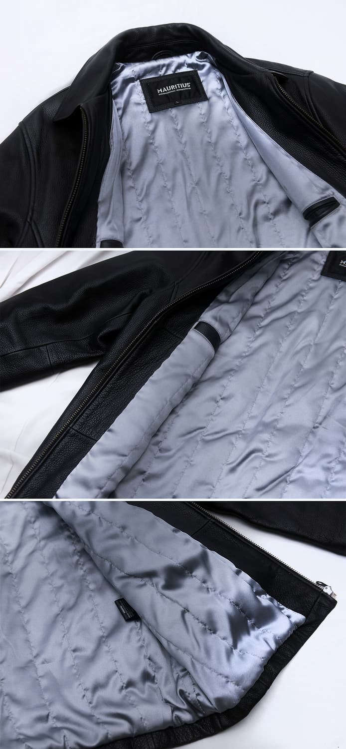 모리셔스 풀그레인 버팔로 가죽 싱글 라이더 자켓 (L / 105+) 상품이미지6
