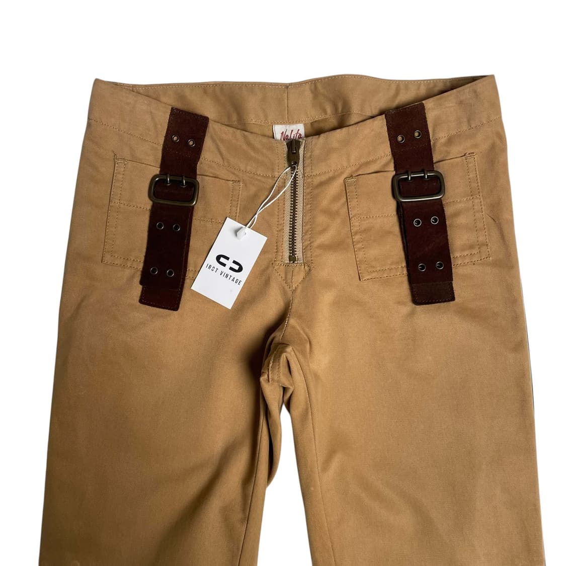 No.l.ita 사이드 스웨이드 라인 로우라이즈 팬츠 (italy)   상품이미지2