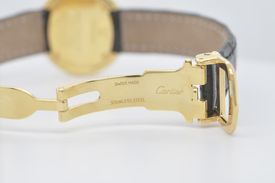 까르띠에 트리니티 금장 중고명품 손목시계 트리오 다이얼 여성 가죽시계 상품이미지7