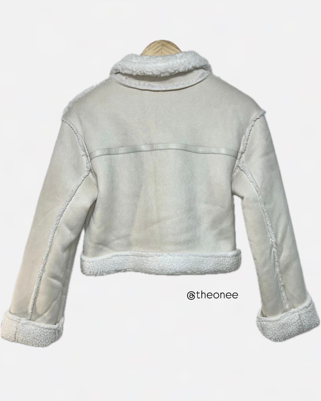 아이보리 크롭 무스탕 상품이미지3