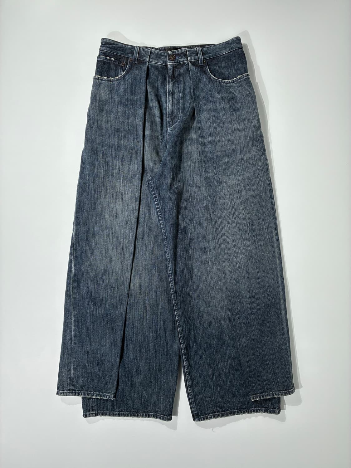 발렌시아가 더블 사이드 데님 팬츠 다크블루 상품이미지1