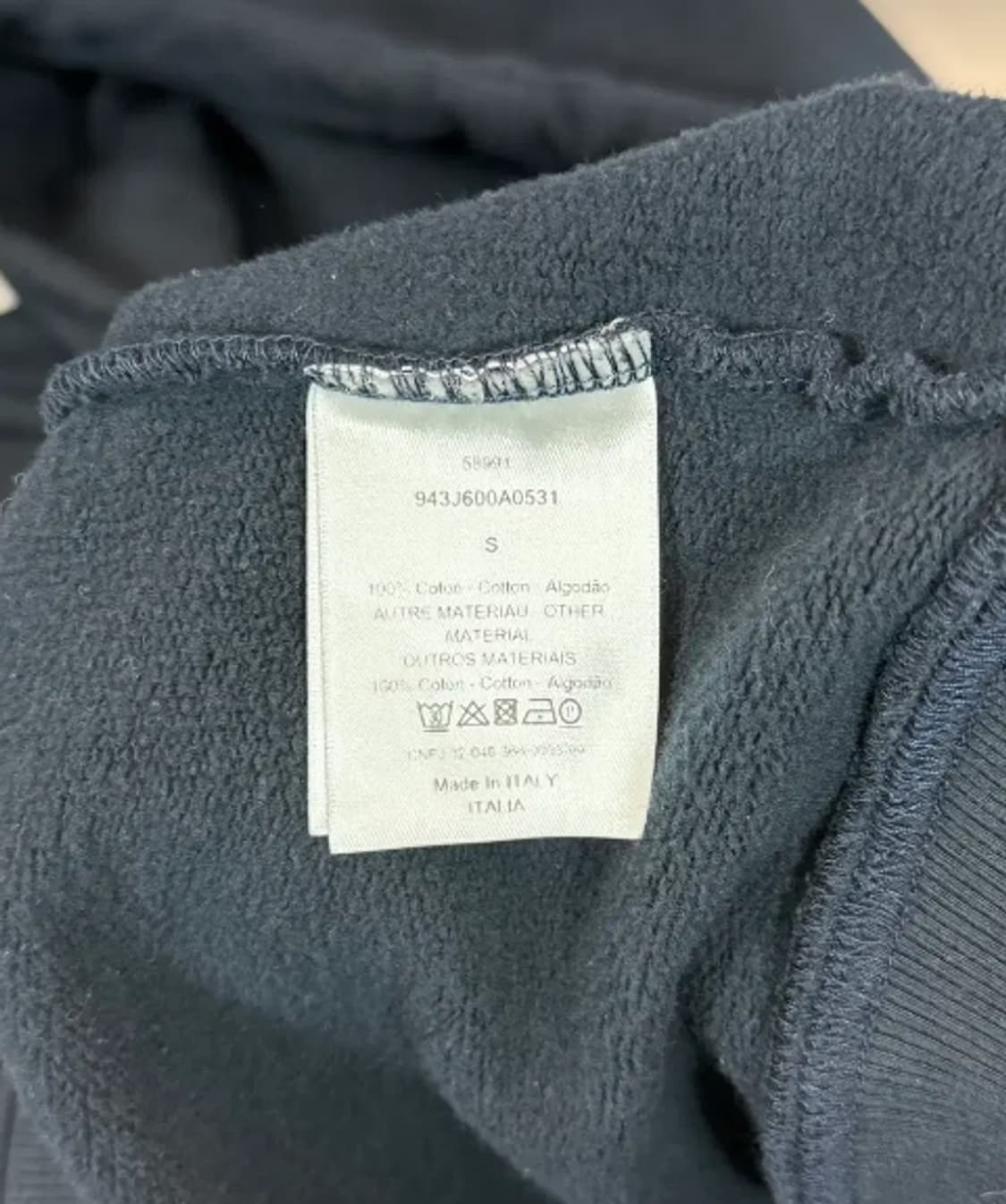 [당일배송] 디올(DIOR) CD 로고 자수 오버핏 후드 블랙 S 상품이미지4