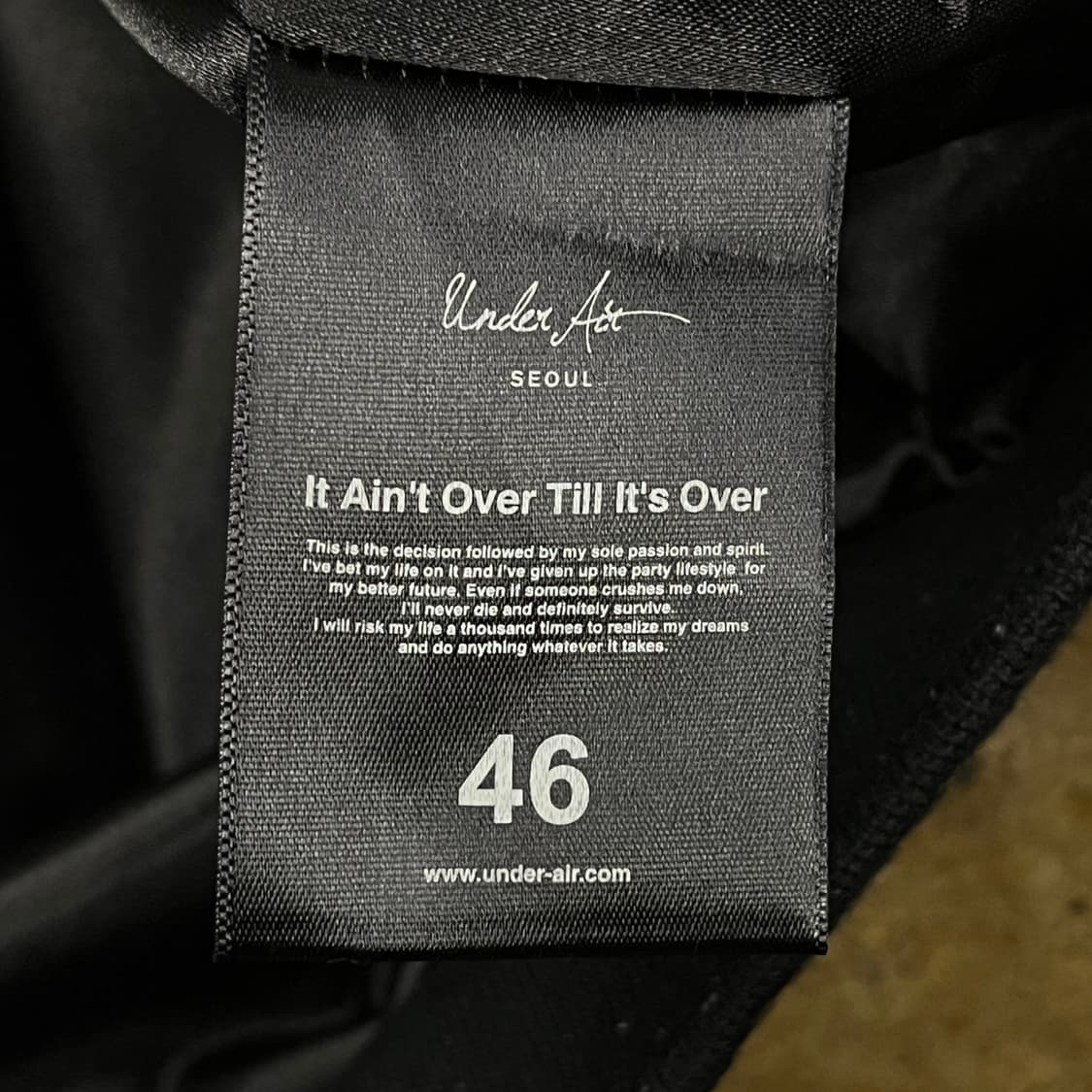 [정품/46] 언더에어 흑백 자수 스카잔 봄버자켓 상품이미지6