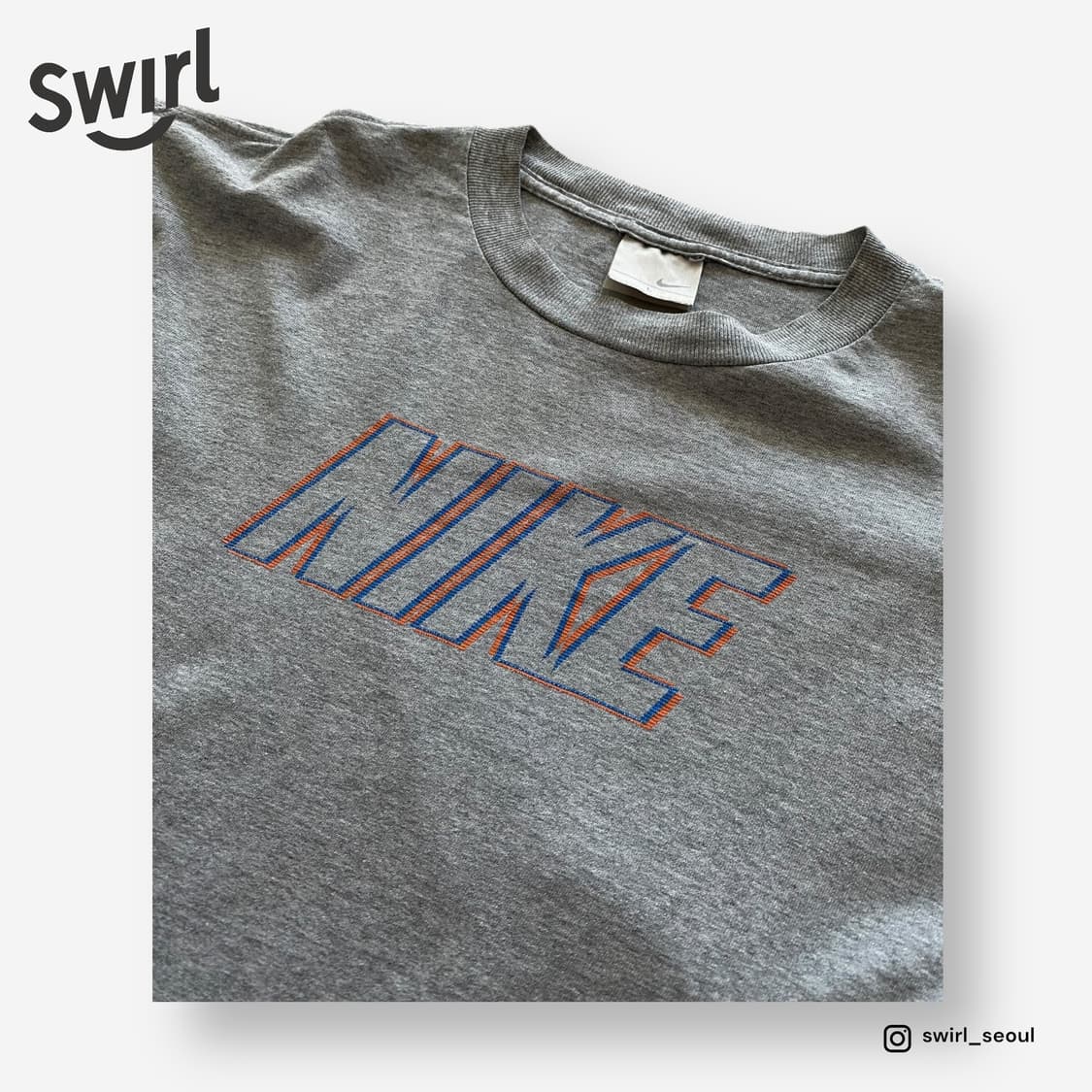 🌊90-00 nike spell logo long sleeve 상품이미지5