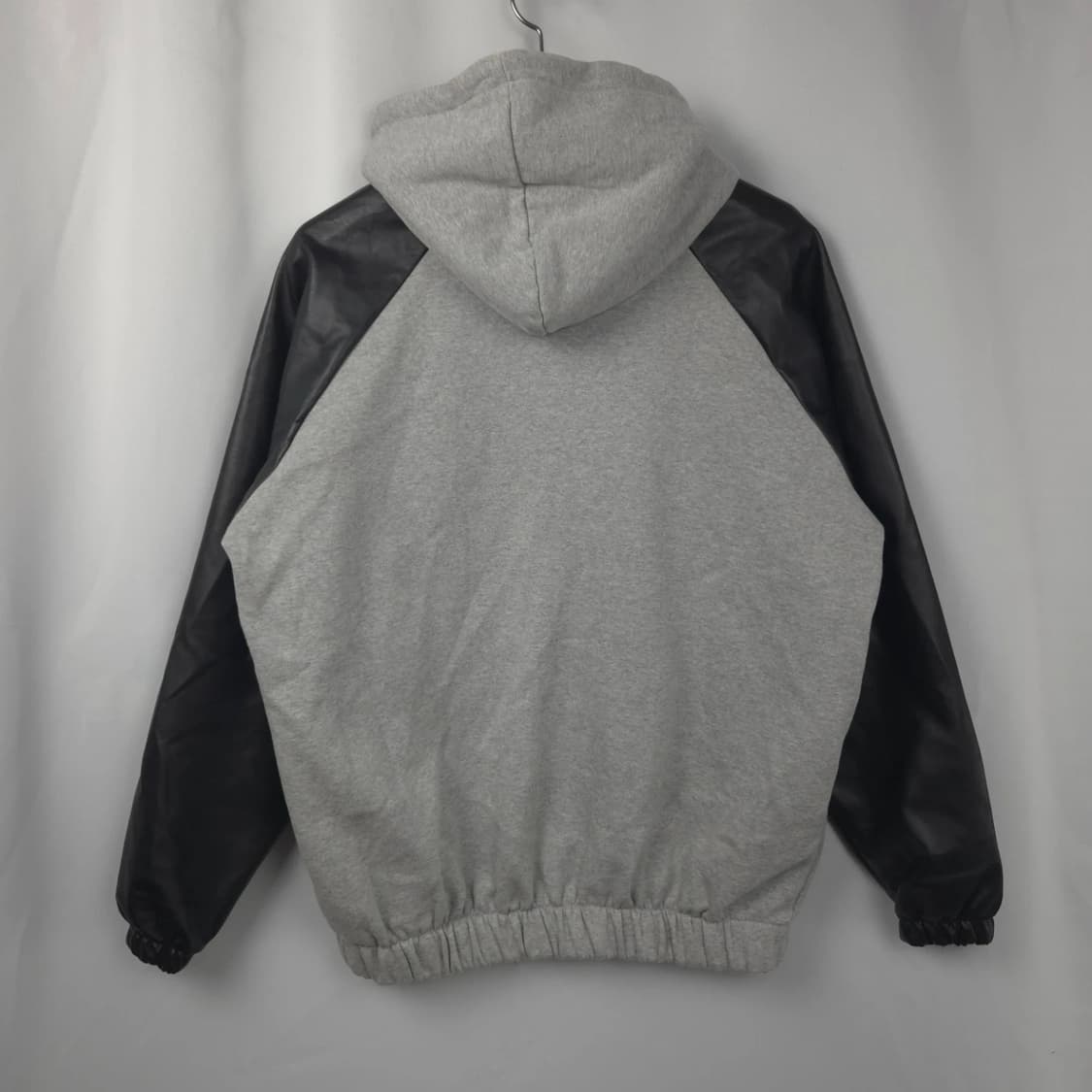 남L-XL 나이키 기모 레더 가죽 배색 슬리브 후드티셔츠 상품이미지6
