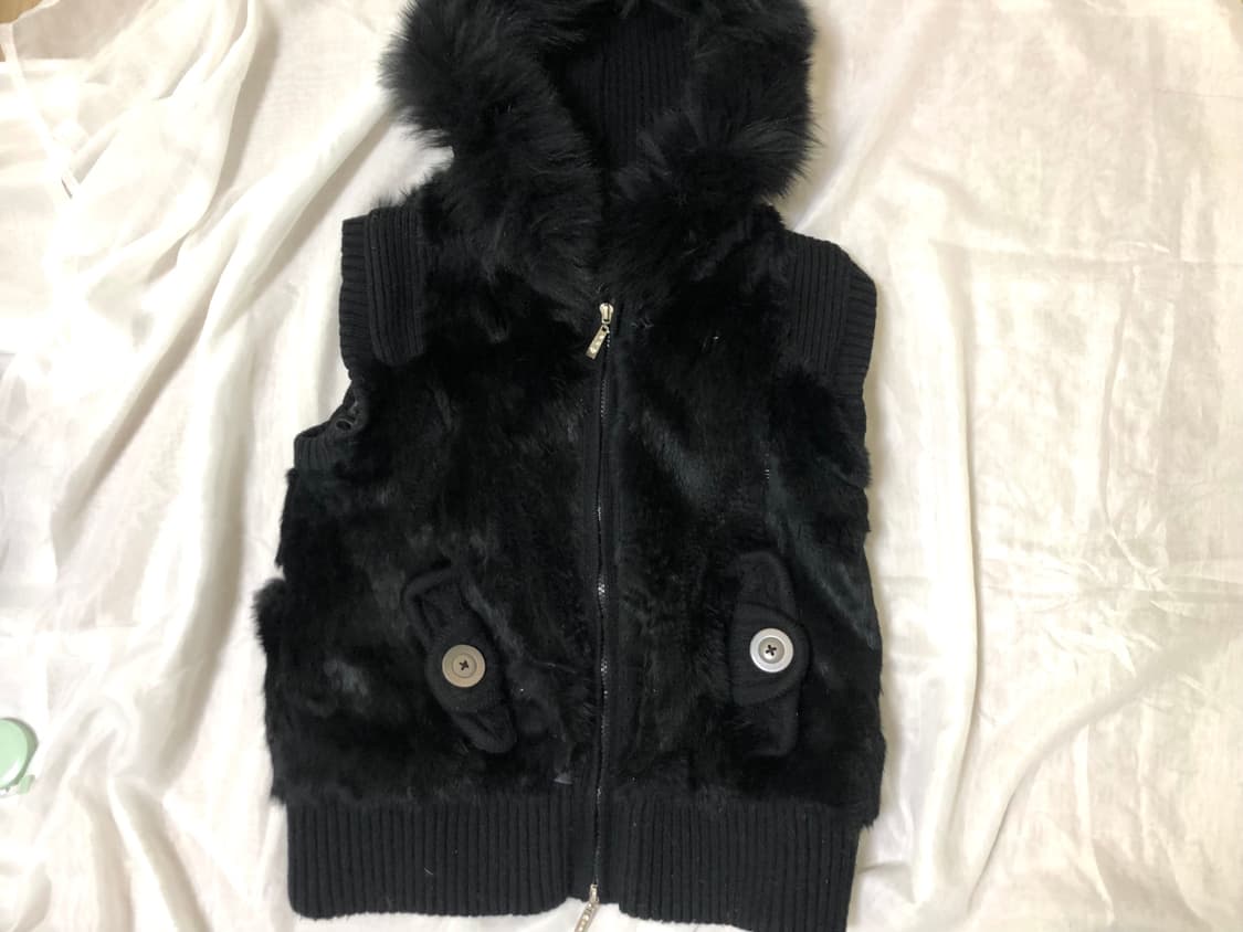 리얼퍼 조끼 와투케 펑크 핀터깔 리얼퍼 래빗퍼 폭스퍼 상품이미지5