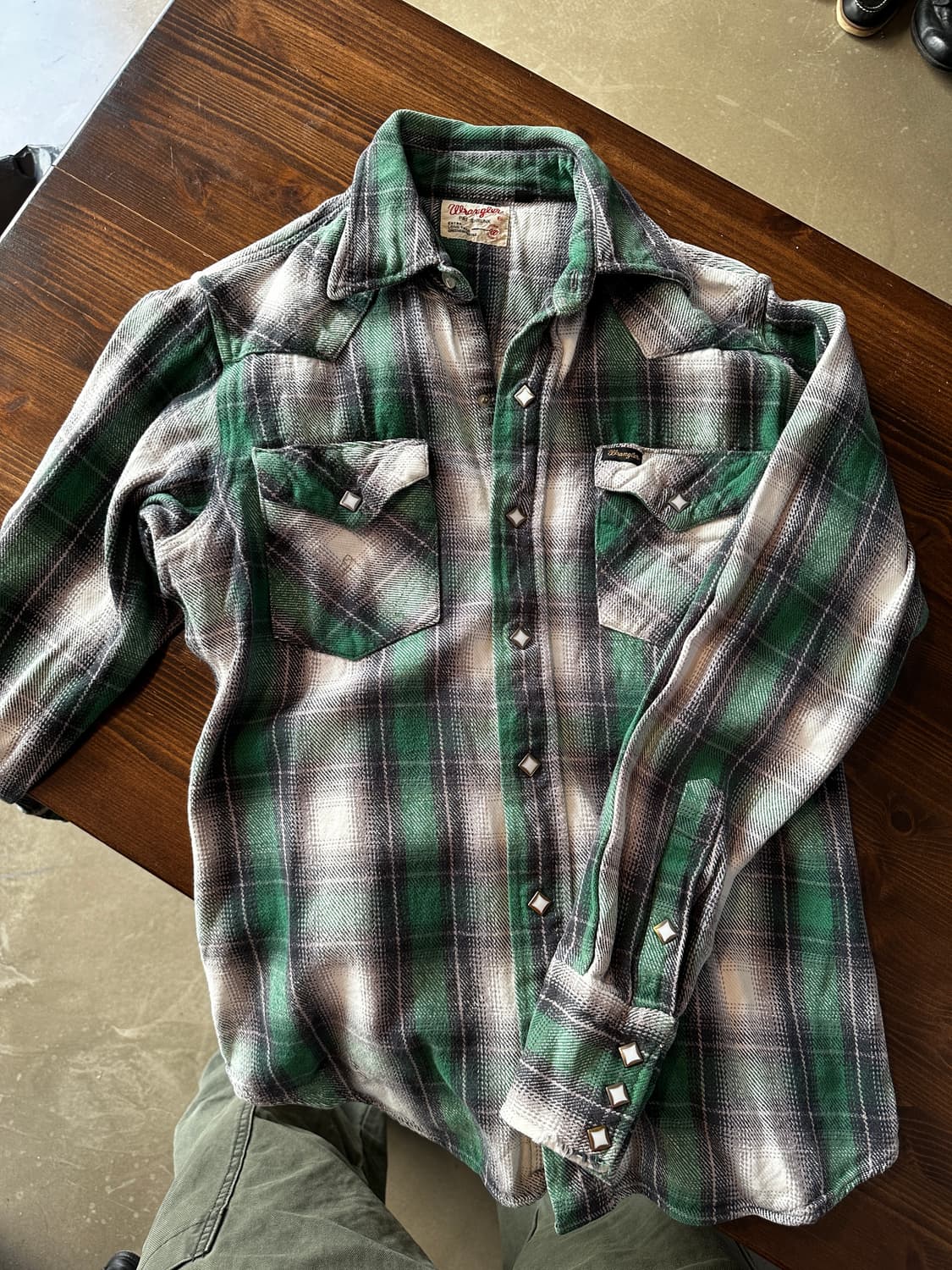 랭글러 웨스턴 체크 셔츠 상품이미지2