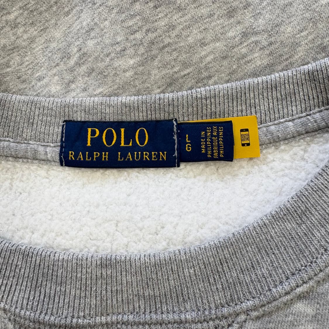 L 폴로랄프로렌 폴로베어 그레이 기모 맨투맨 상품이미지4