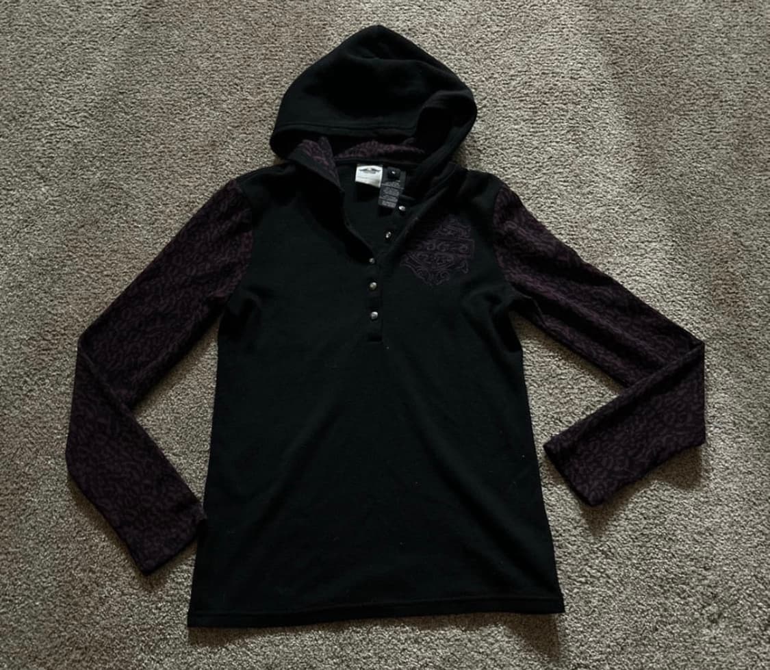 할리데이비슨 레오파드 후드티  상품이미지1