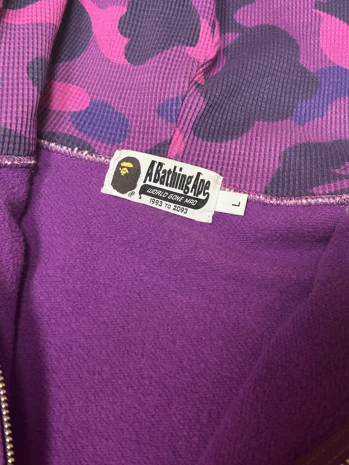 베이프 후드집업 카모 퍼플 상품이미지2