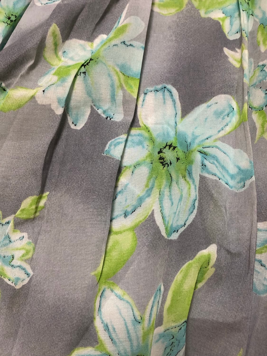 핀턱 프릴 민트 플로럴 꽃 나시 원피스 상품이미지4