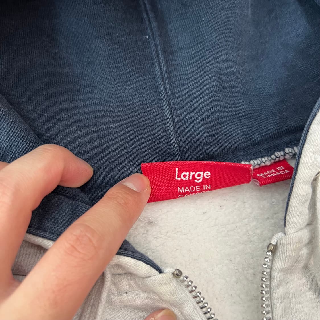 슈프림 스웻 트랙 후드 집업 애쉬 그레이 상품이미지5