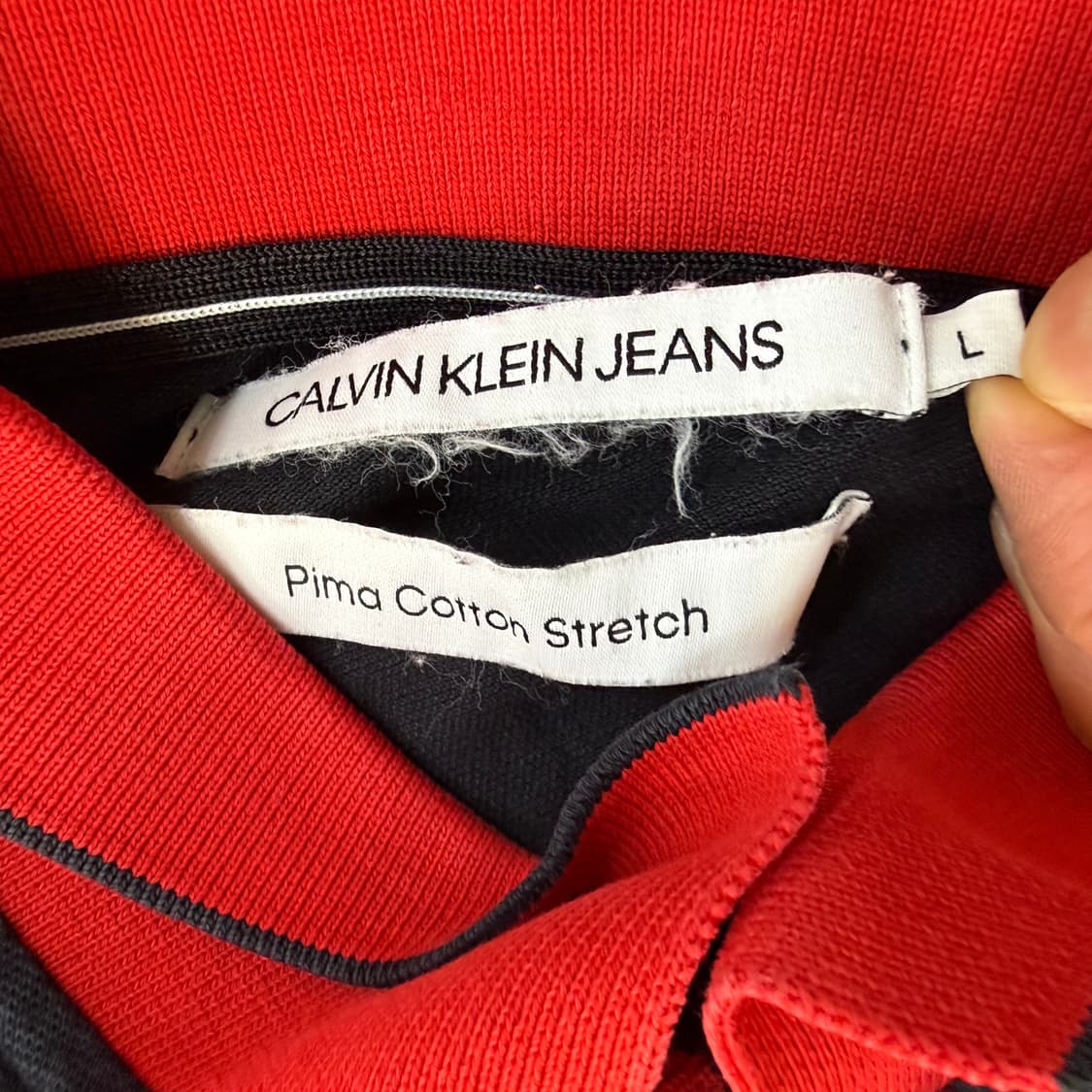 L 켈빈클라인 진 카라 반팔 티셔츠 0323T 상품이미지3