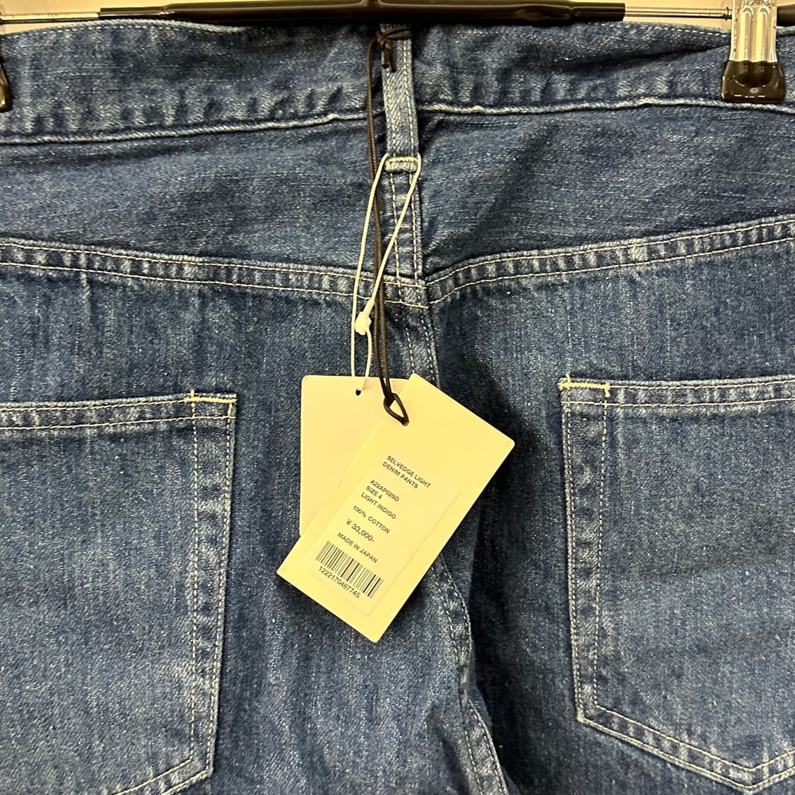 오라리 셀비지 데님 4사이즈 새상품  상품이미지5
