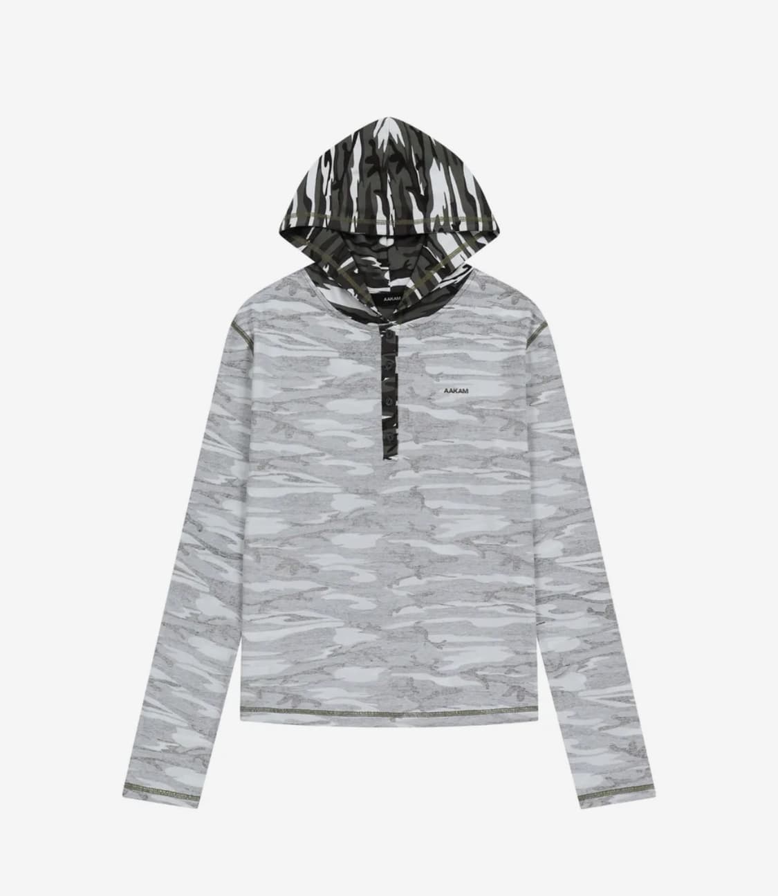 아캄 Camo Contrast Hooded Long Sleeve 상품이미지1