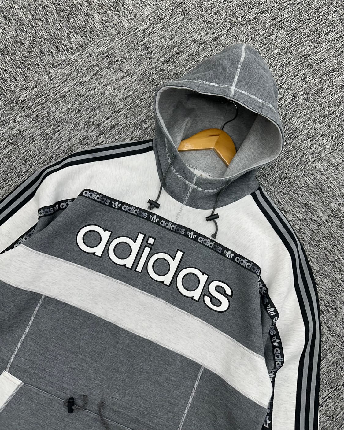 (큰L)80~90'S 아디다스 빅로고 후드-M1082 상품이미지2