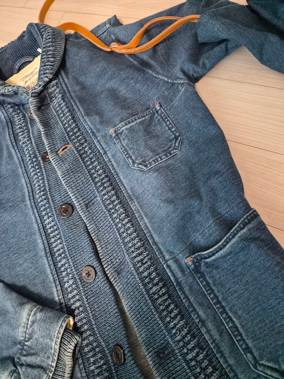 **M2squared(엠투스퀘어드)**의 인디고 다잉 니트 쇼콜라 칼라 상품이미지6