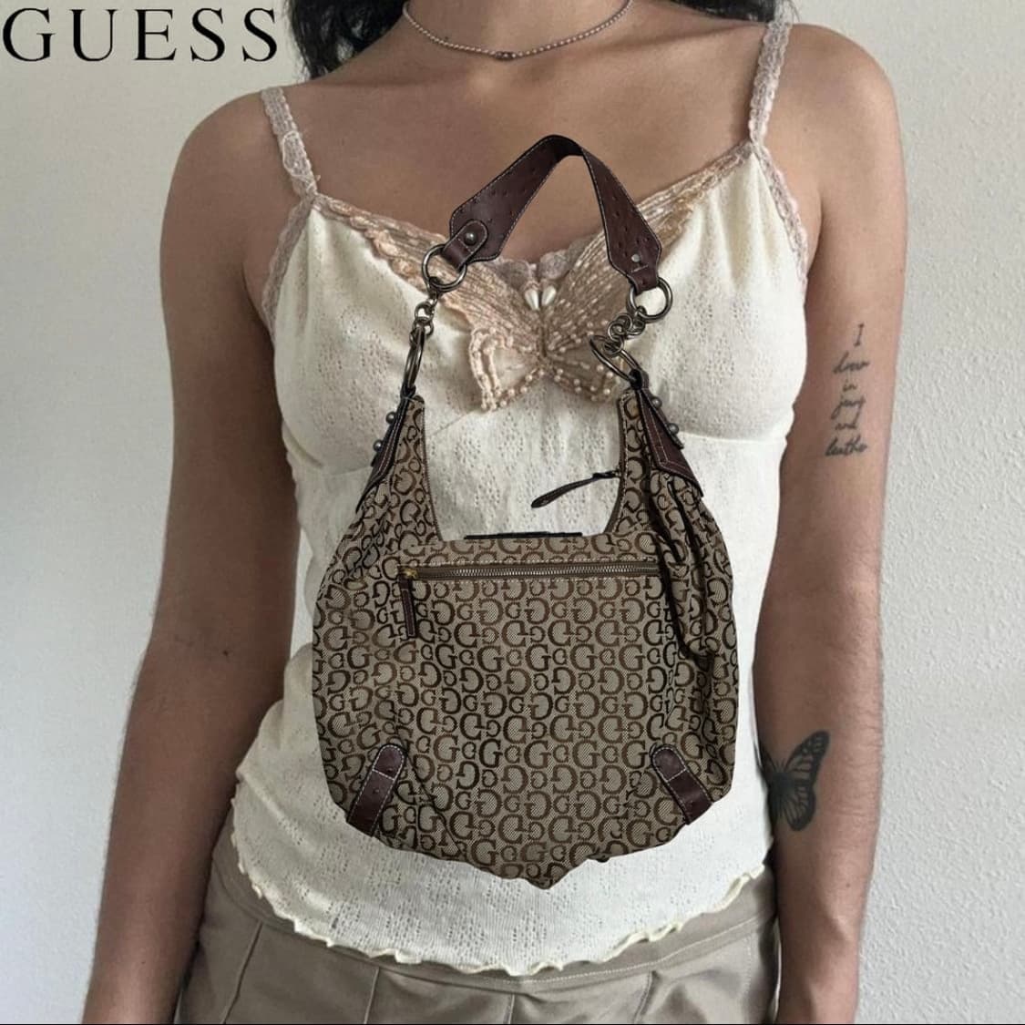 게스 모노그램 빅 버클 백 Guess Bag y2k 갸루 상품이미지2