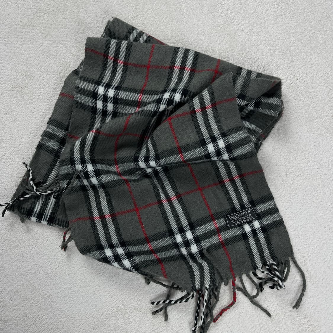 버버리 그레이 노바 체크 램스울 머플러 상품이미지1