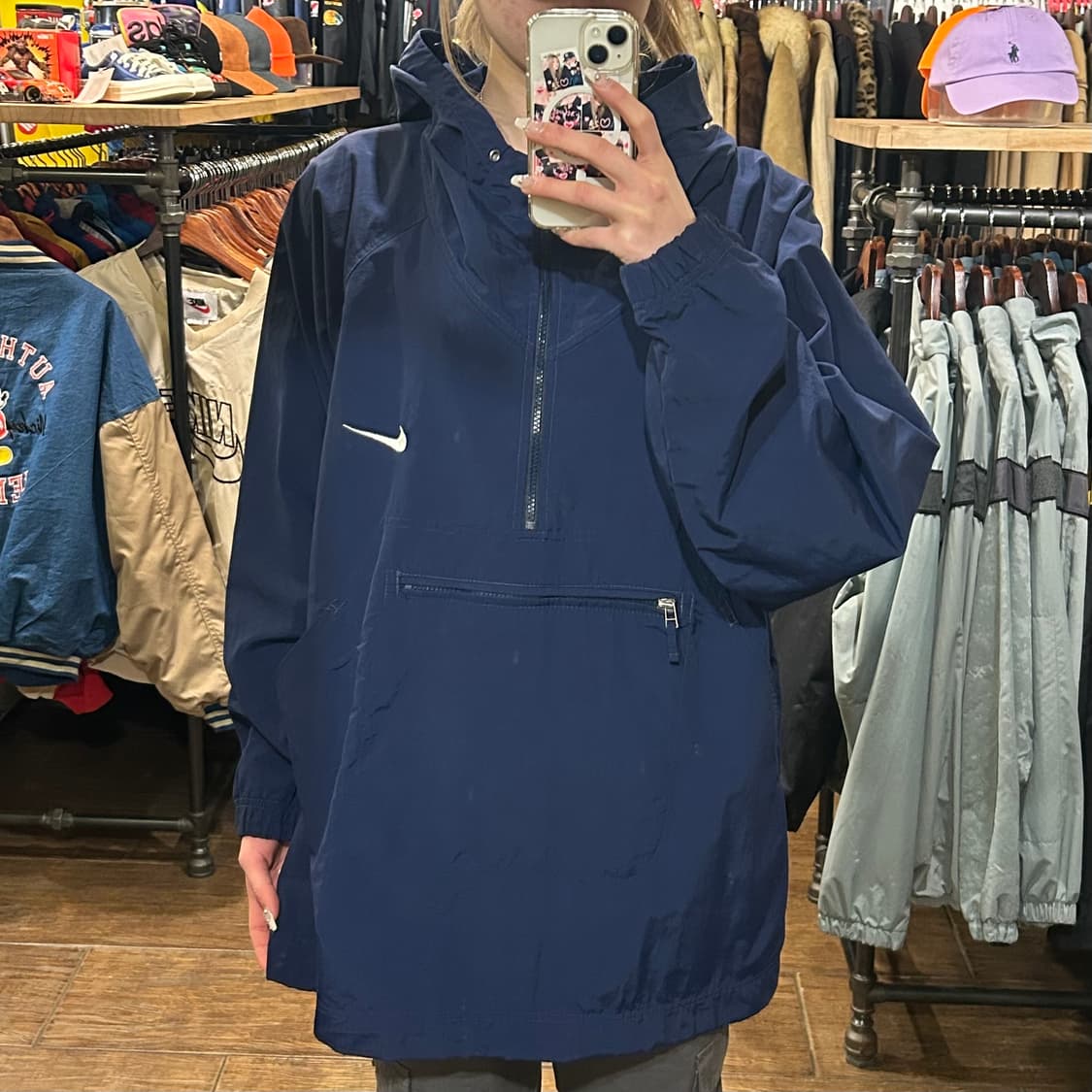 [HI] 나이키 후드 아노락 네이비 상품이미지2