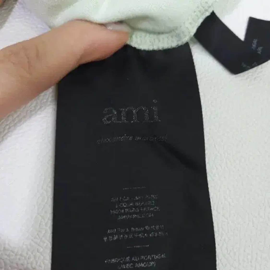 아미 하트 로고 반팔 티셔츠 민트 66 상품이미지4