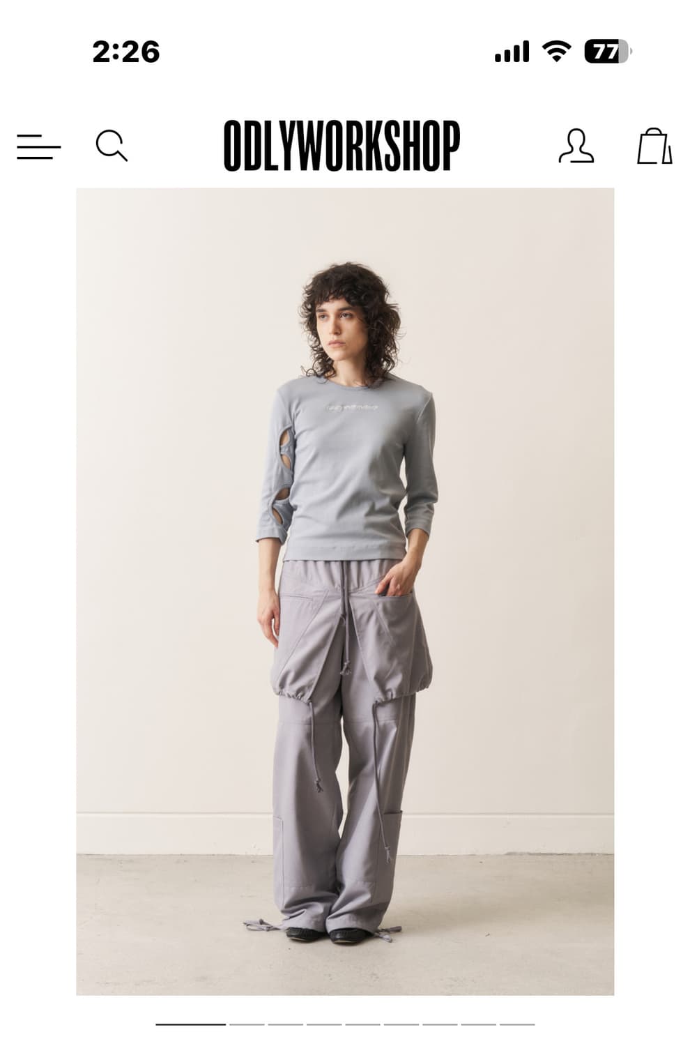 오들리워크샵 Layered Trousers Ashen 상품이미지2
