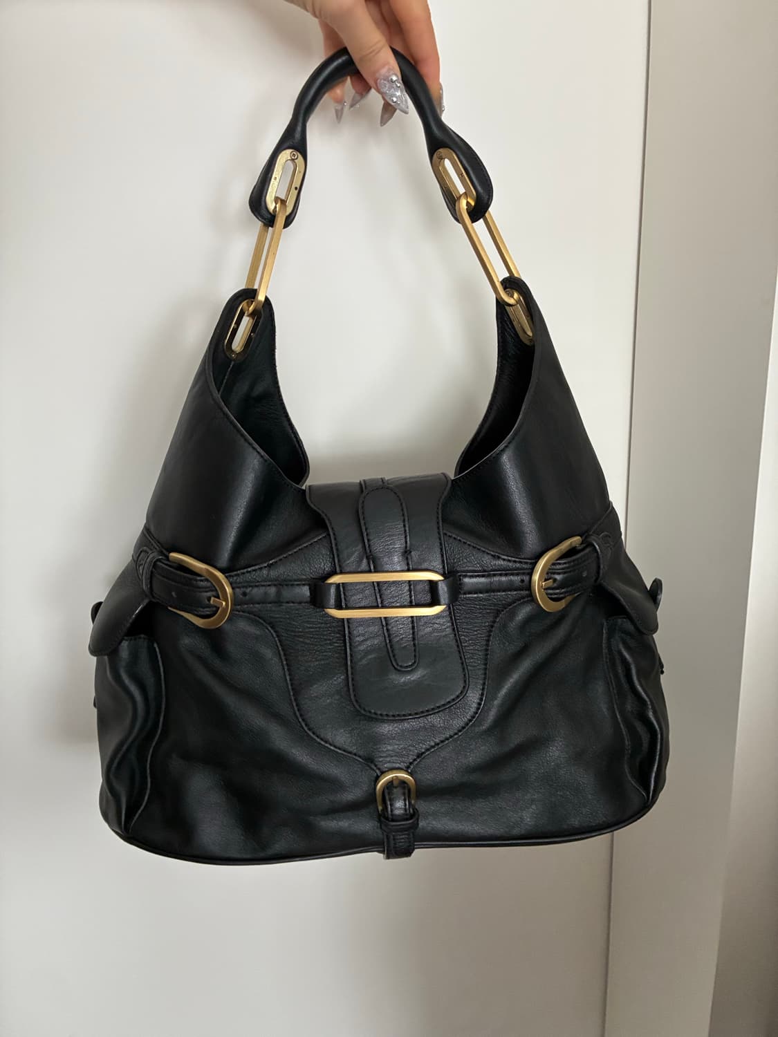 블랙 빅숄더백 상품이미지2