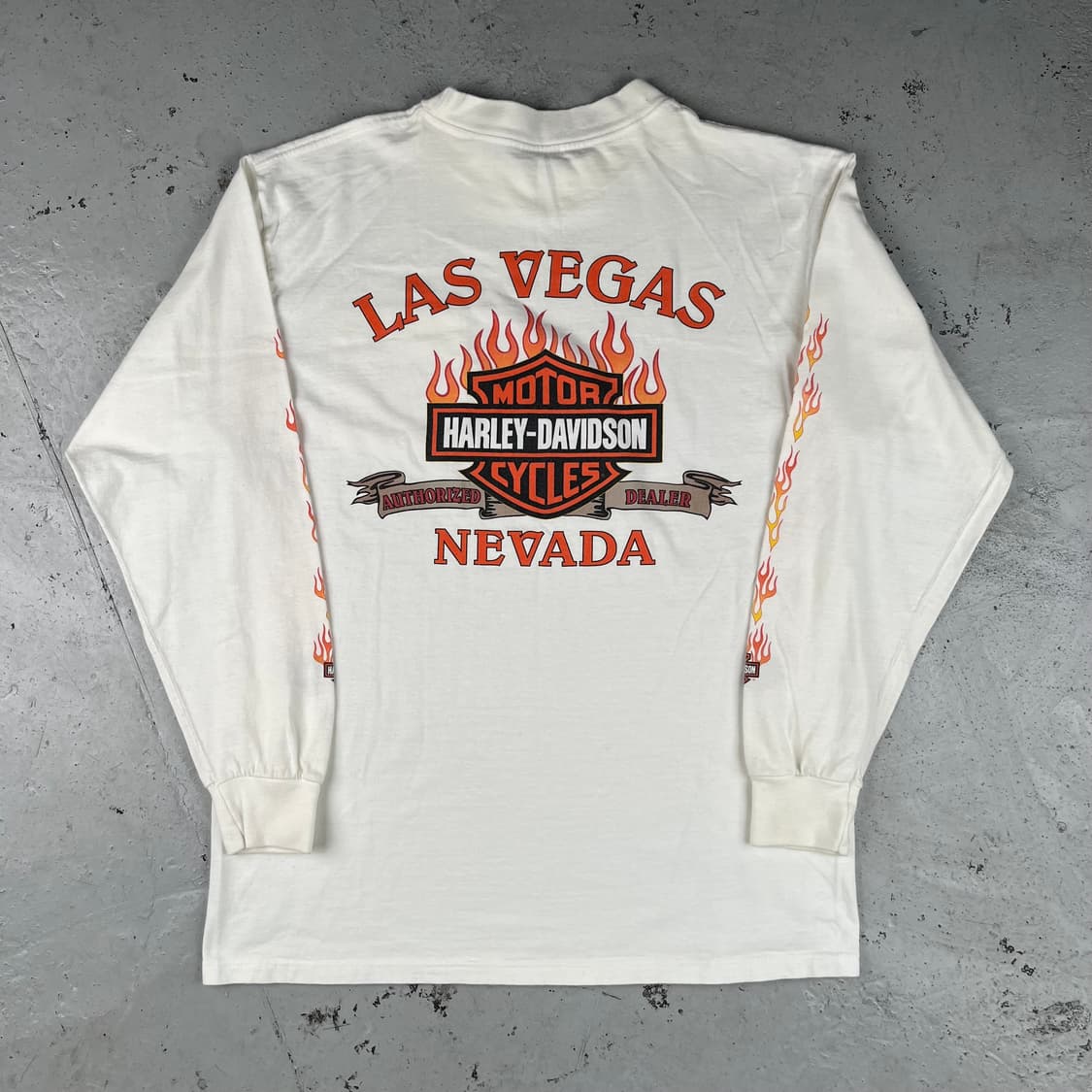 빈티지 할리데이비슨 라스베가스 플레임 포켓 롱슬리브 상품이미지2