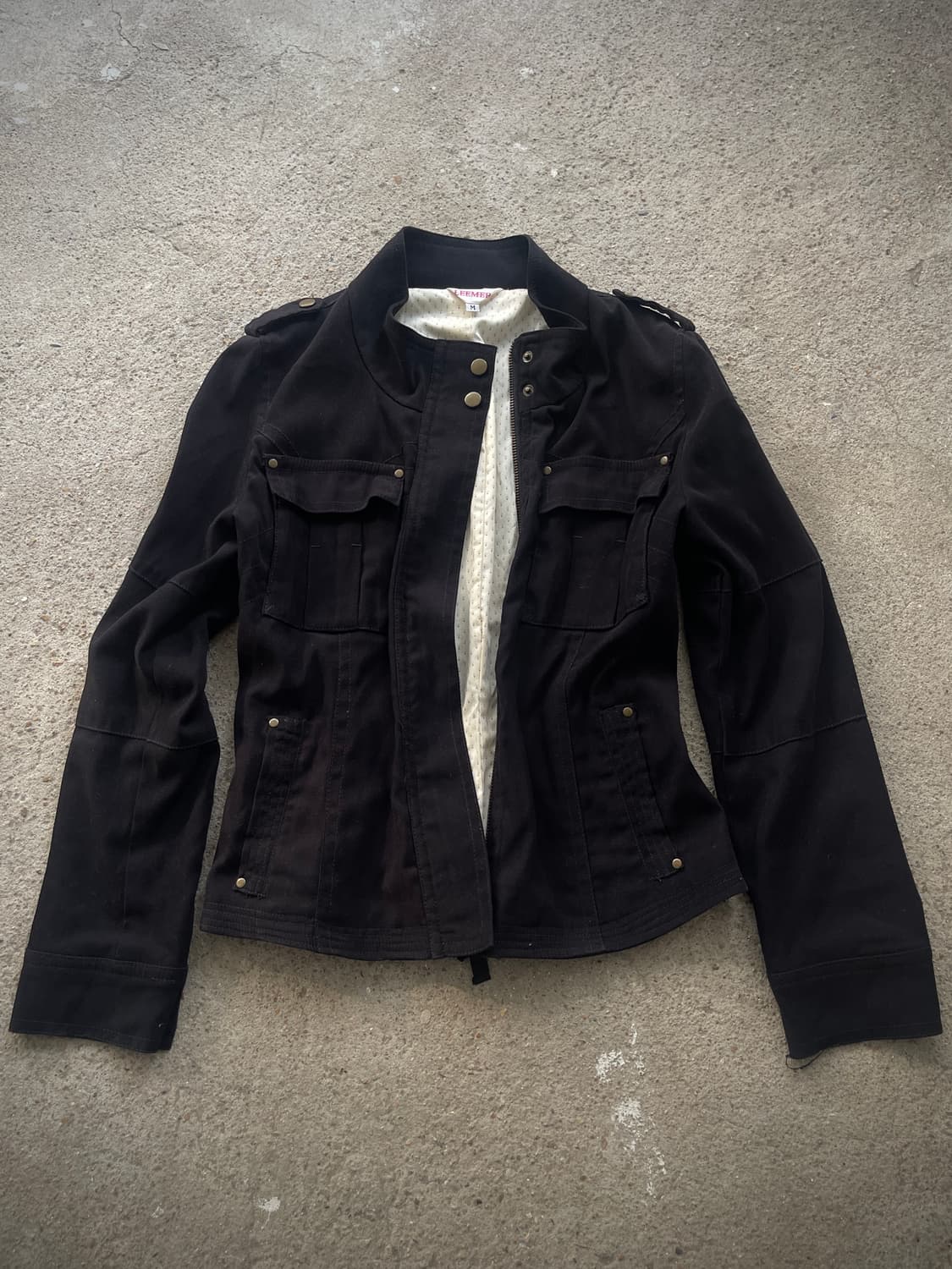 Miltery highneck button jacket 상품이미지1