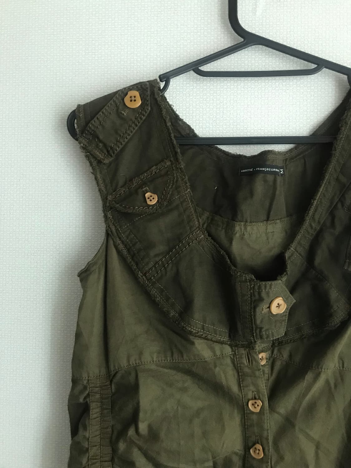 2000's 마리떼 프랑소와 저버 슬리브리스 버튼업 원피스 상품이미지4