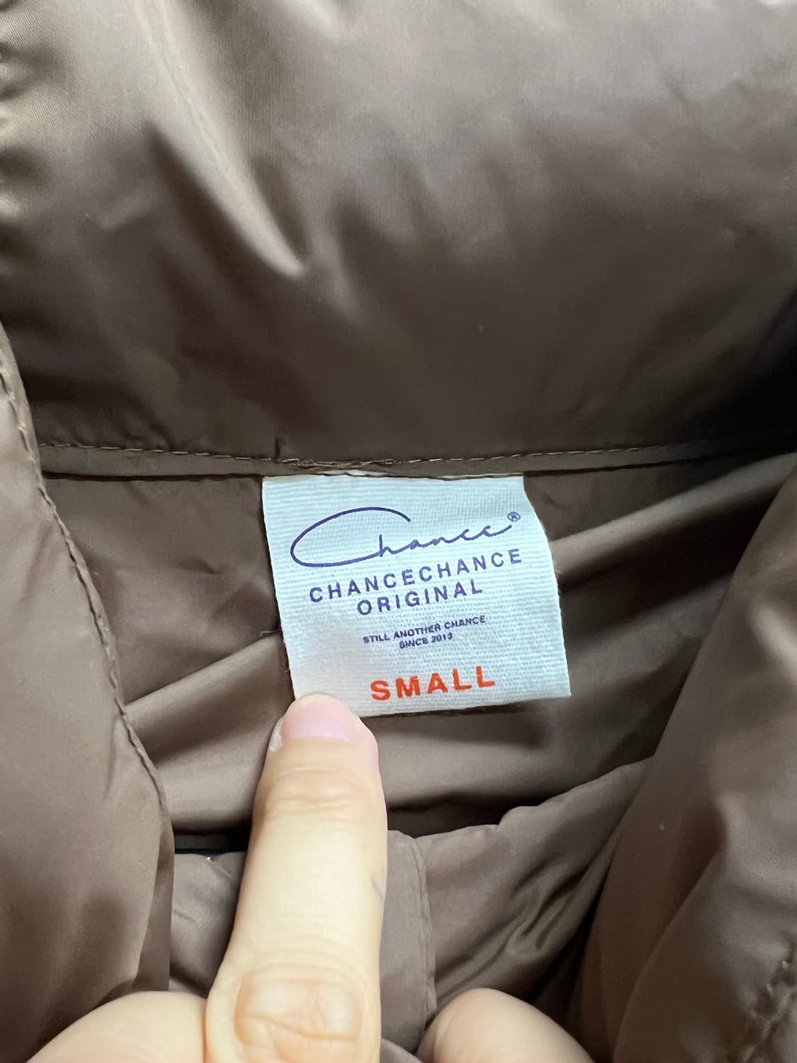 챈스챈스 덕다운 푸퍼 숏패딩 자켓 브라운 상품이미지4