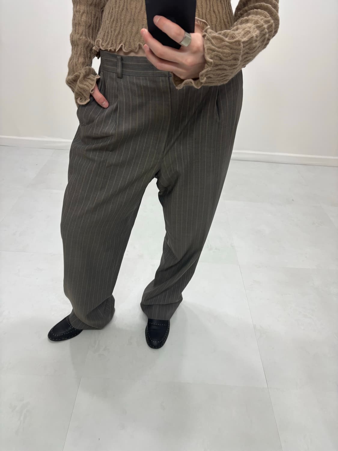 STRIPE COLORBLOCK SLACKS 상품이미지2