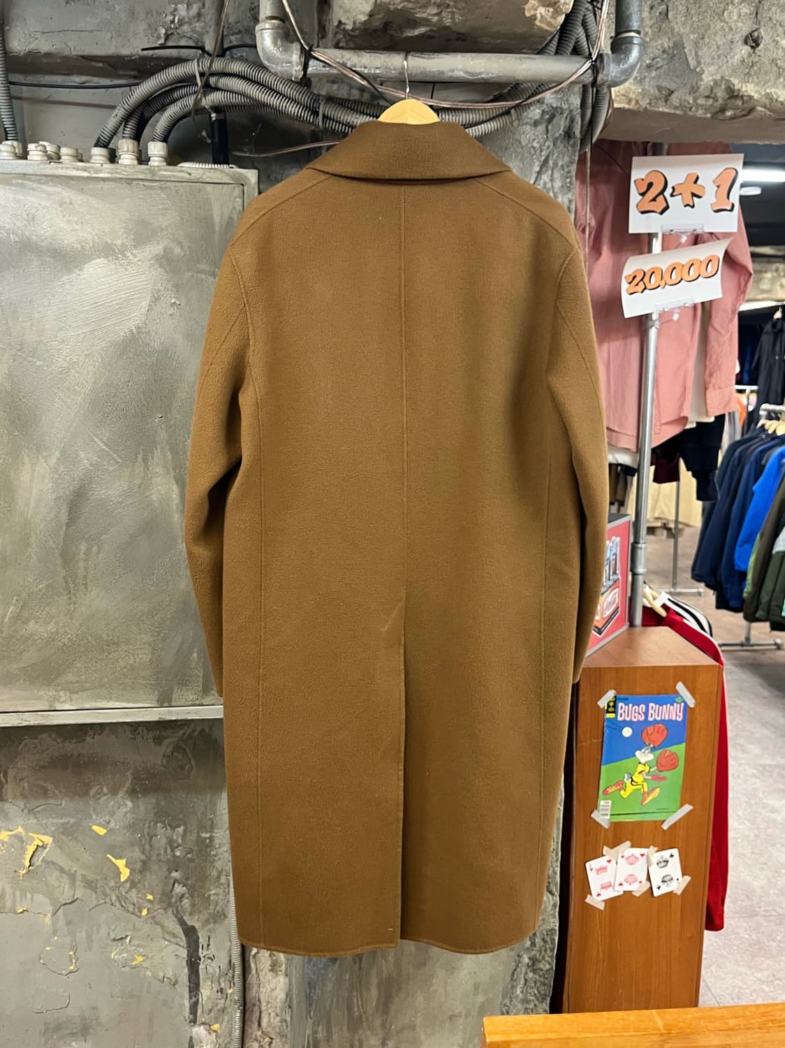 빈티지 울 캐시미어 롱코트 브라운 105 #csz3418 상품이미지2