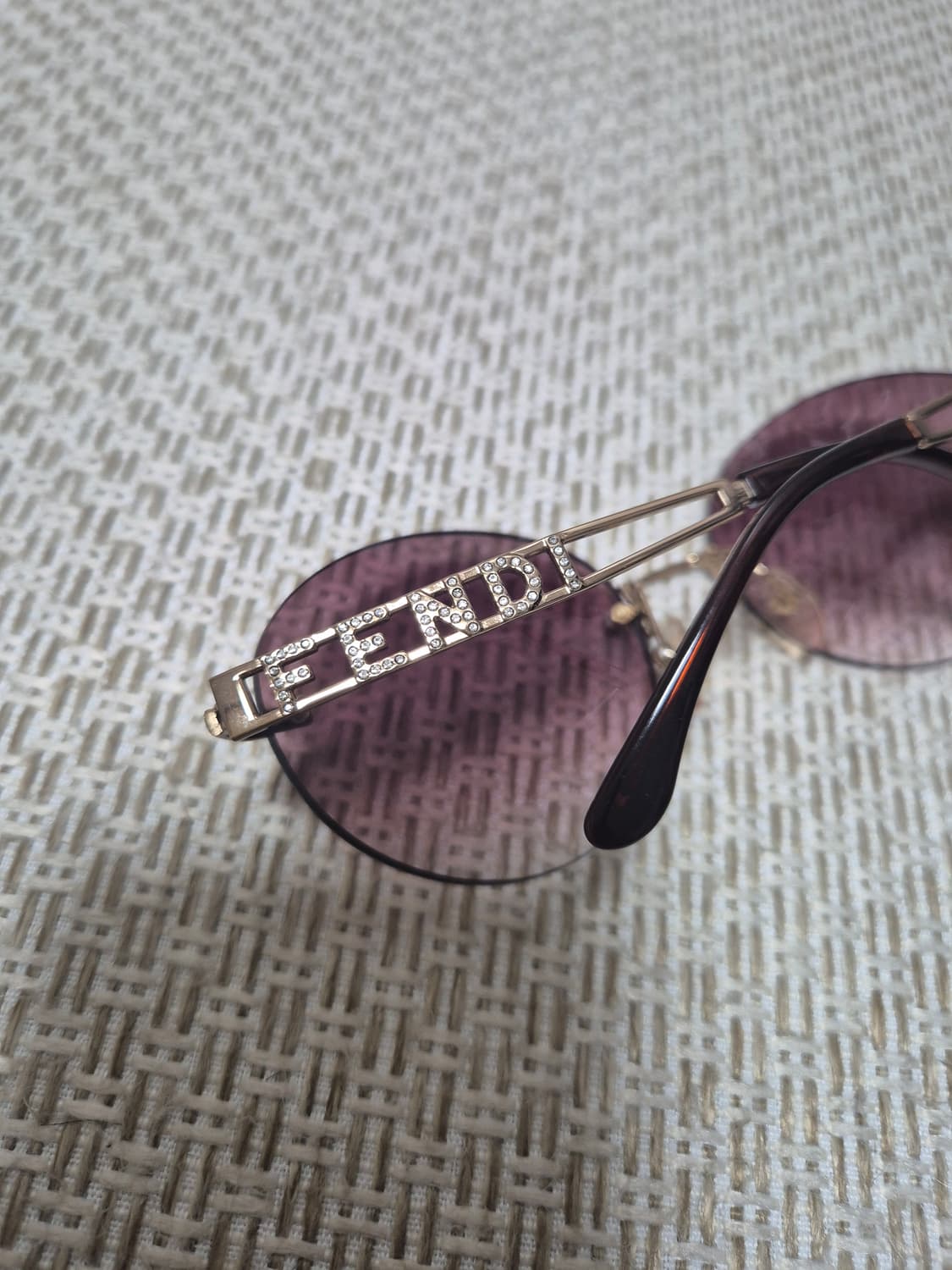 (정품)  펜디 Y2K 무테 선글라스 큐빅 그라데이션 상품이미지6