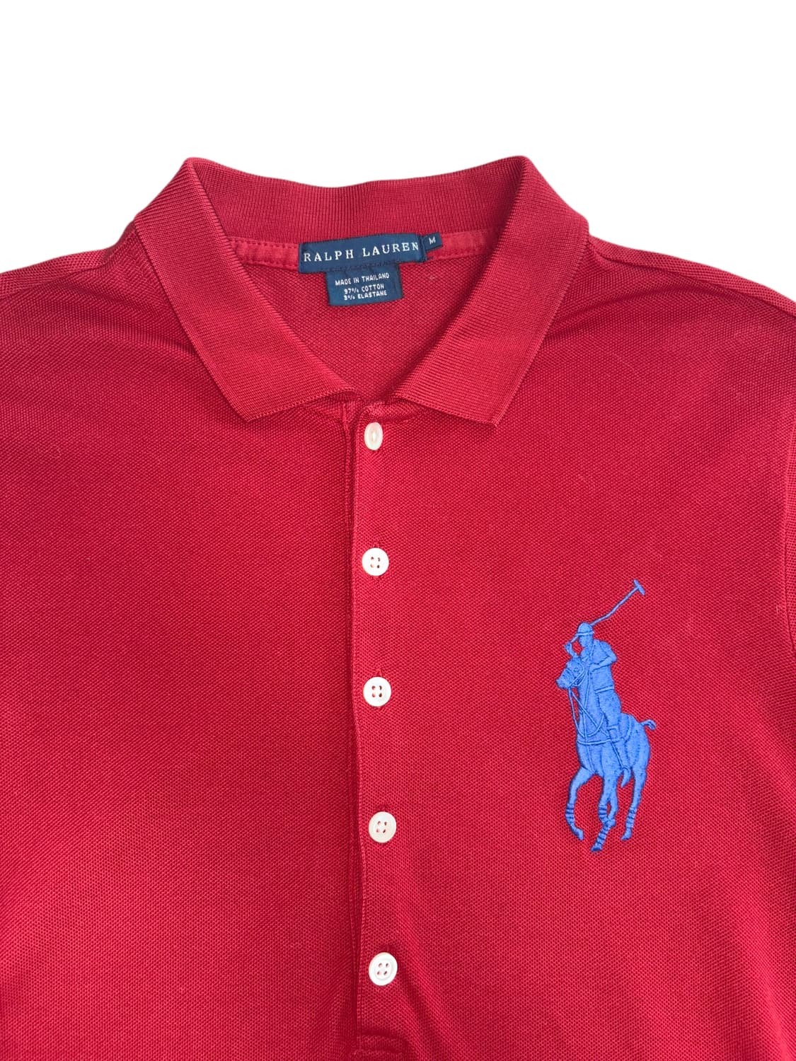 폴로 레드 컬러 빅 포니 긴팔 폴로셔츠 상품이미지2