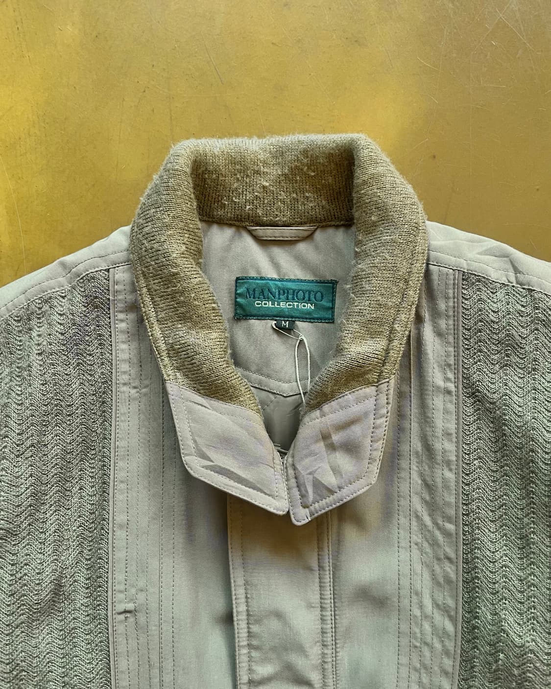 -90s Man Photo Knit Trim Bomber Jakcet 상품이미지4