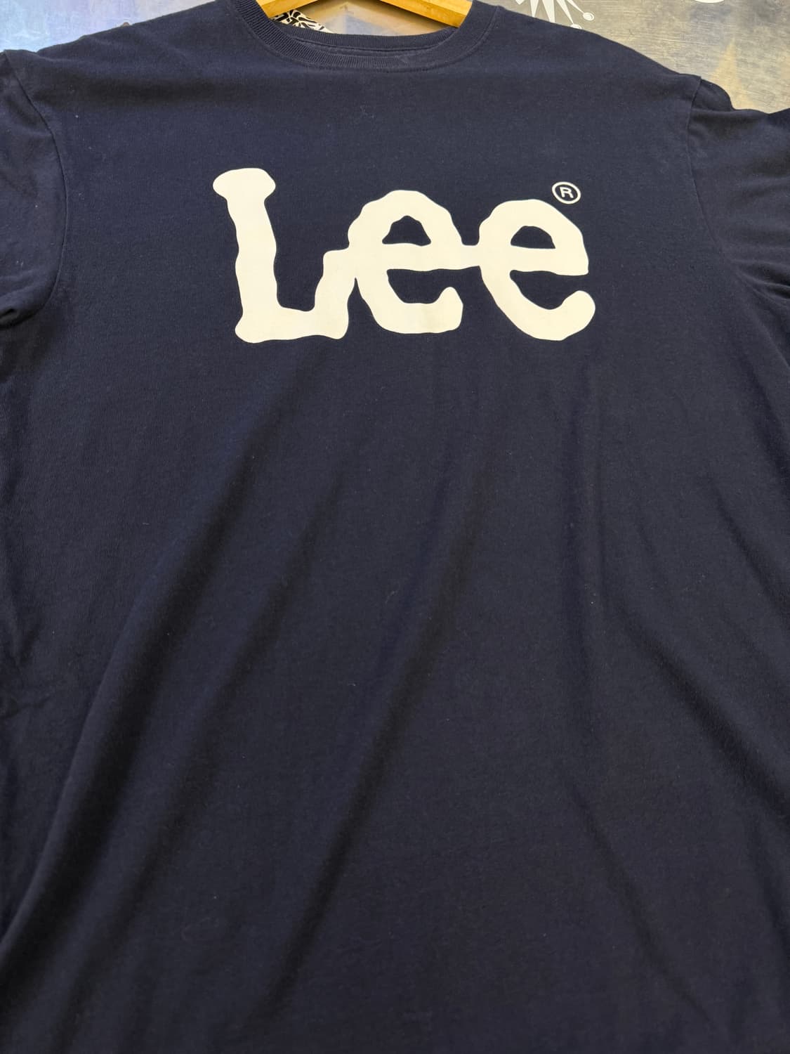 Lee 리 기본 로고 프린팅 네이비 반팔티 M 상품이미지3
