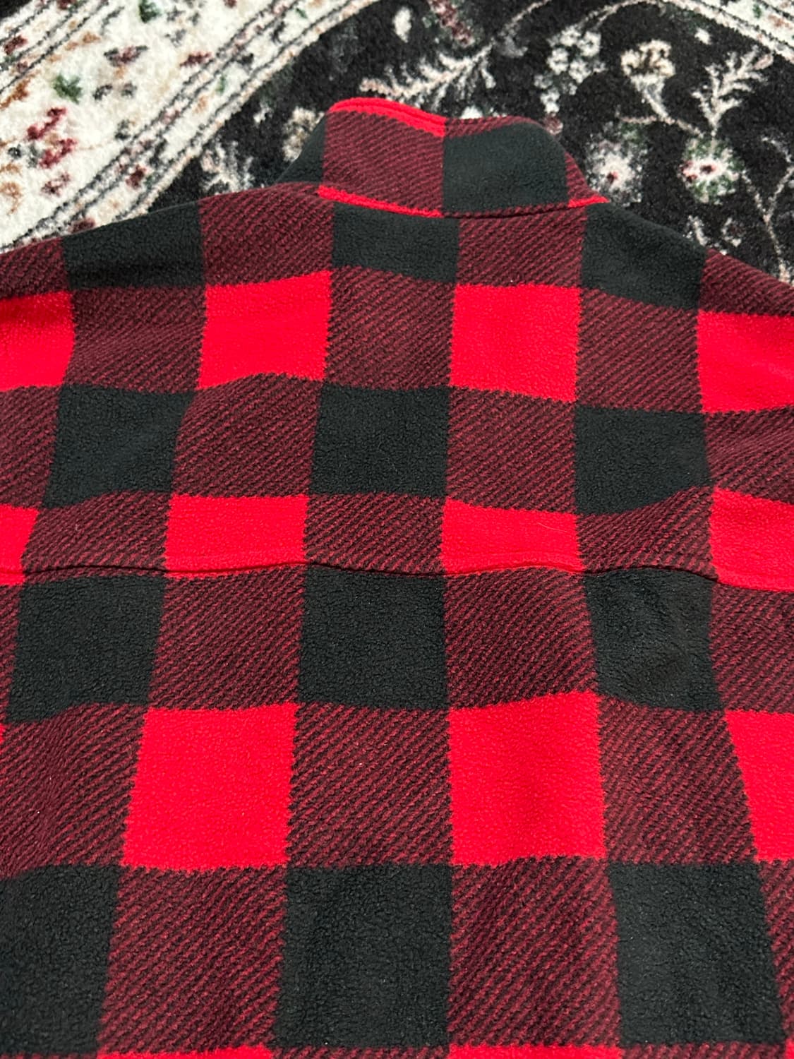 콜롬비아 체크 패턴 플리스 자켓 집업 상품이미지4