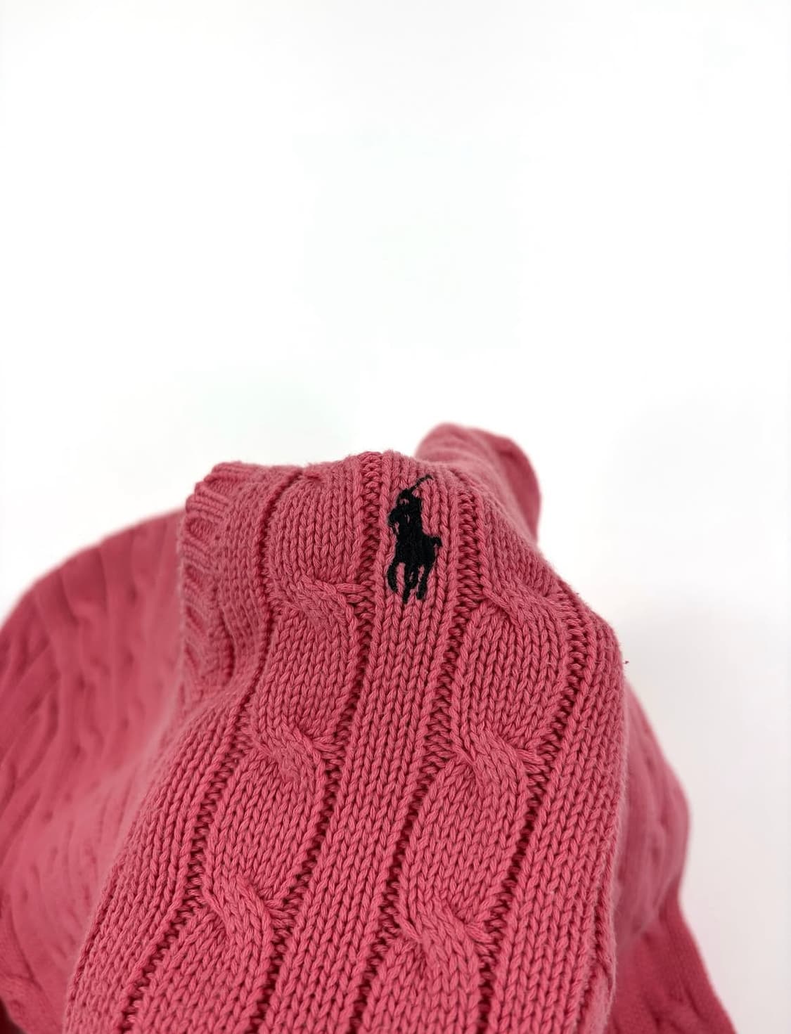 폴로 랄프로렌 여성 꽈배기 브이넥 니트  상품이미지3