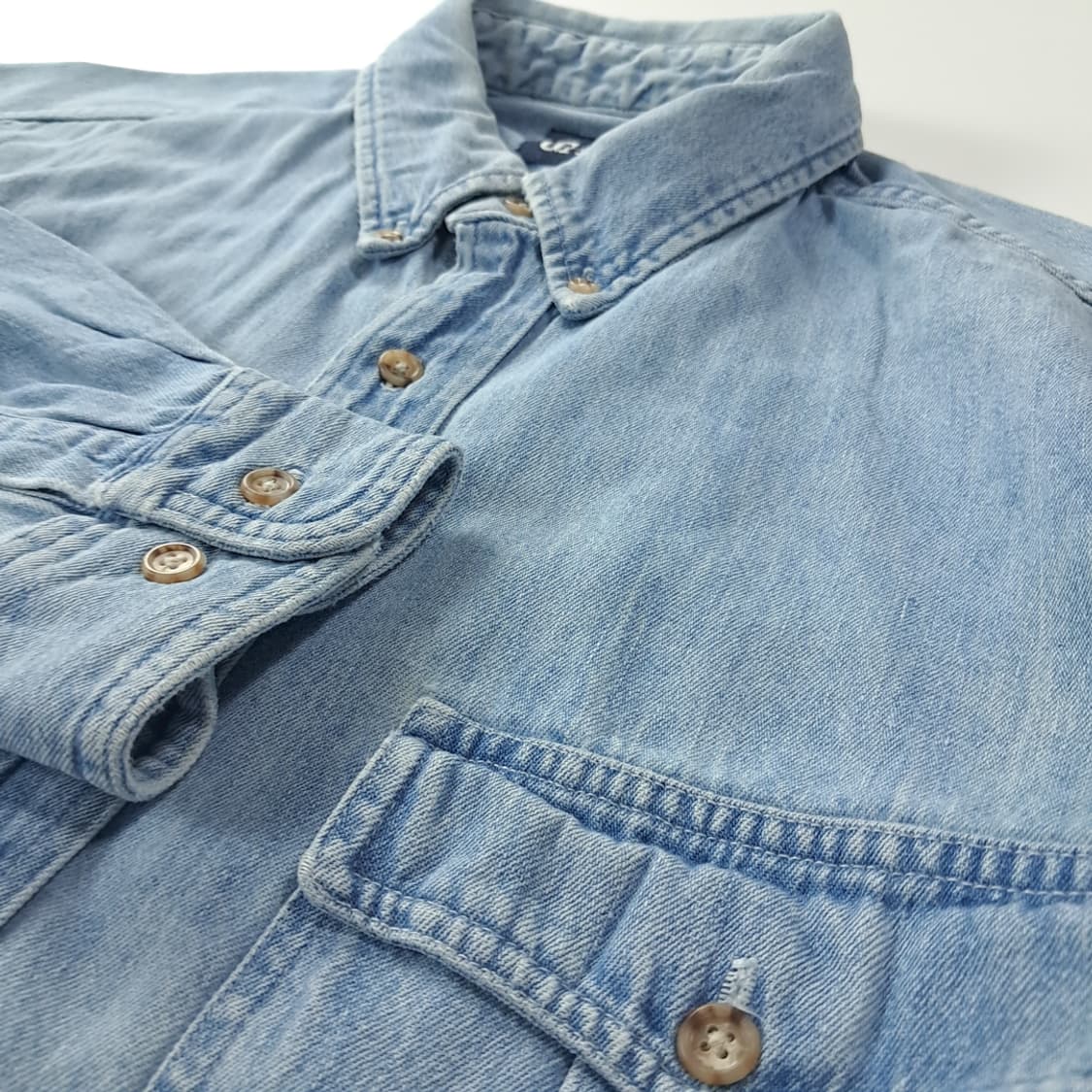 CK203 L 갭 90s 캐나다판 올드 데님 버튼다운 워크 셔츠 남방 상품이미지4