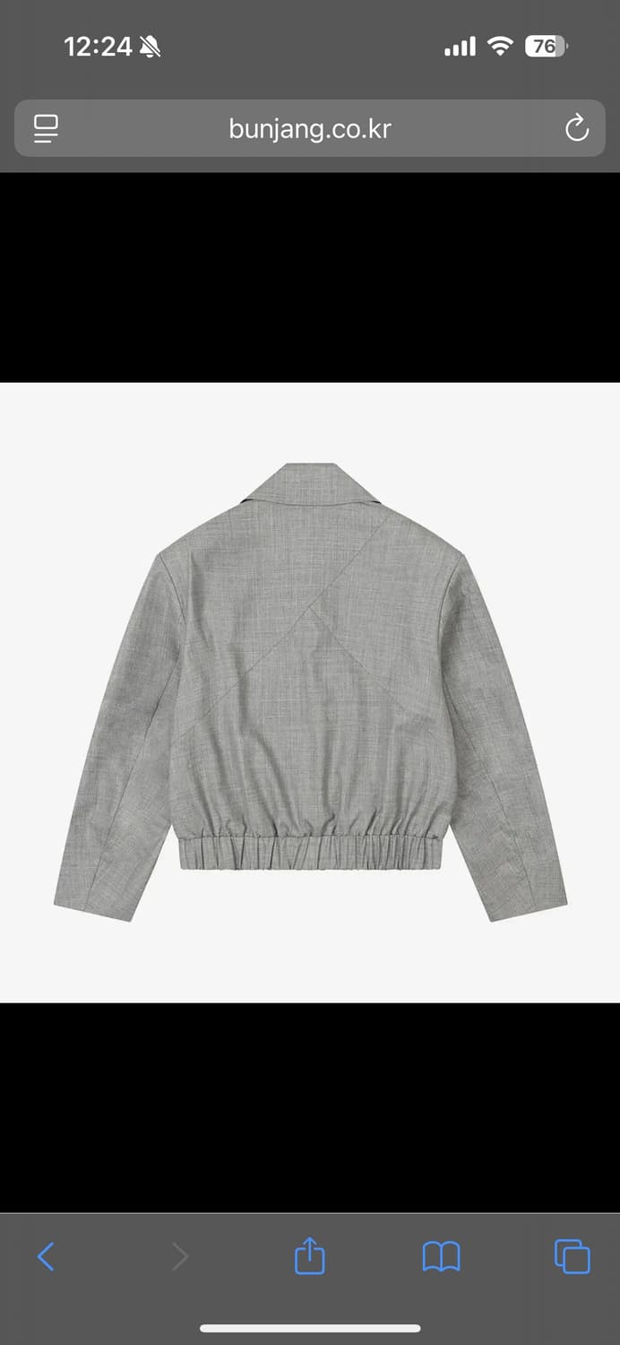 웨이비니스 터널링 울 크롭 블루종 라이트 그레이 상품이미지2