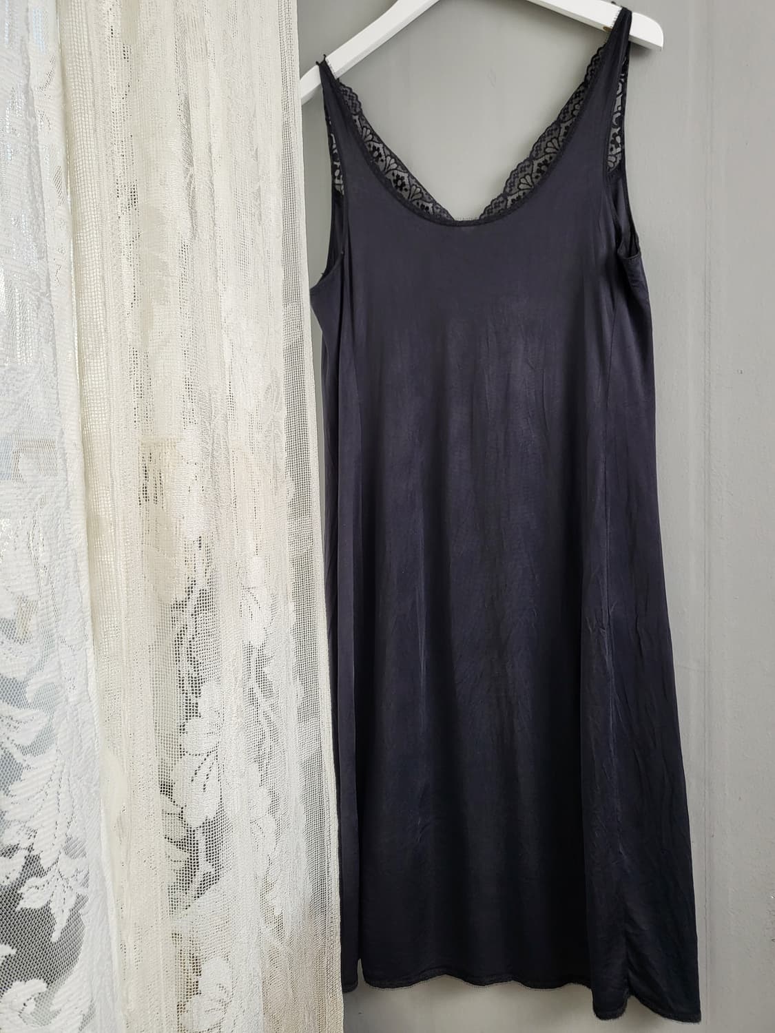 빈티지 블랙 레이스 슬립 원피스 상품이미지4