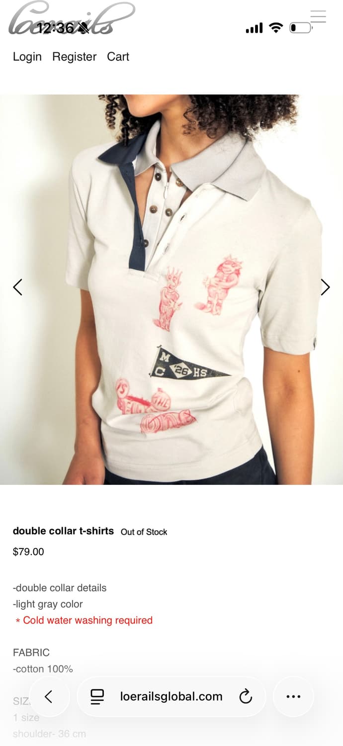 double collar t-shirts 급처 상품이미지1
