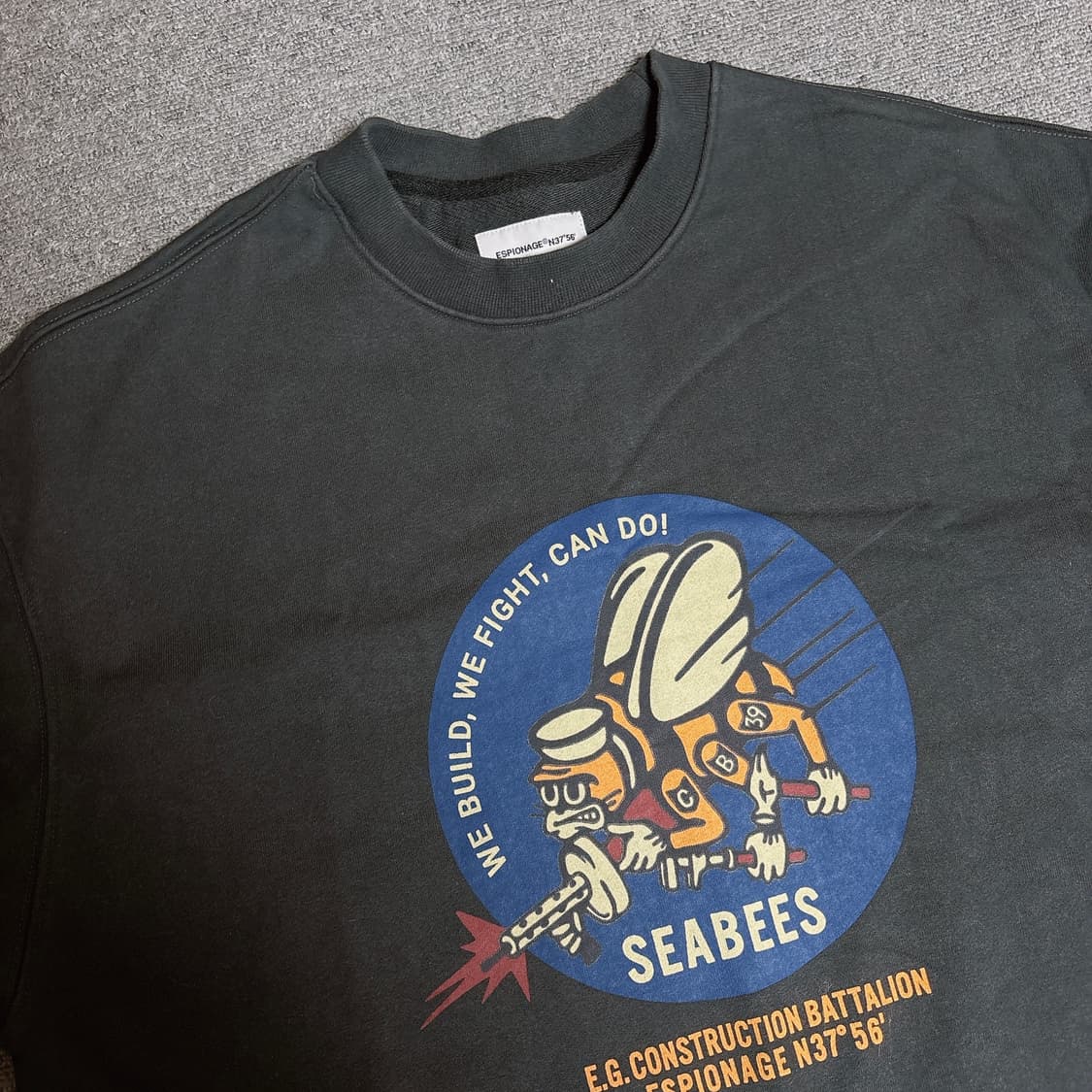 에스피오나지 맨투맨 seabees 헤비 스웻 L 사이즈 상품이미지4