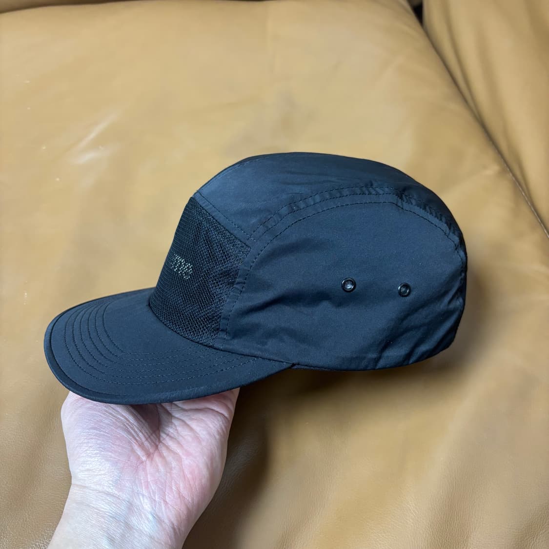 슈프림 캠프캡 모자 박스로고 프론트 메쉬 블랙 상품이미지4