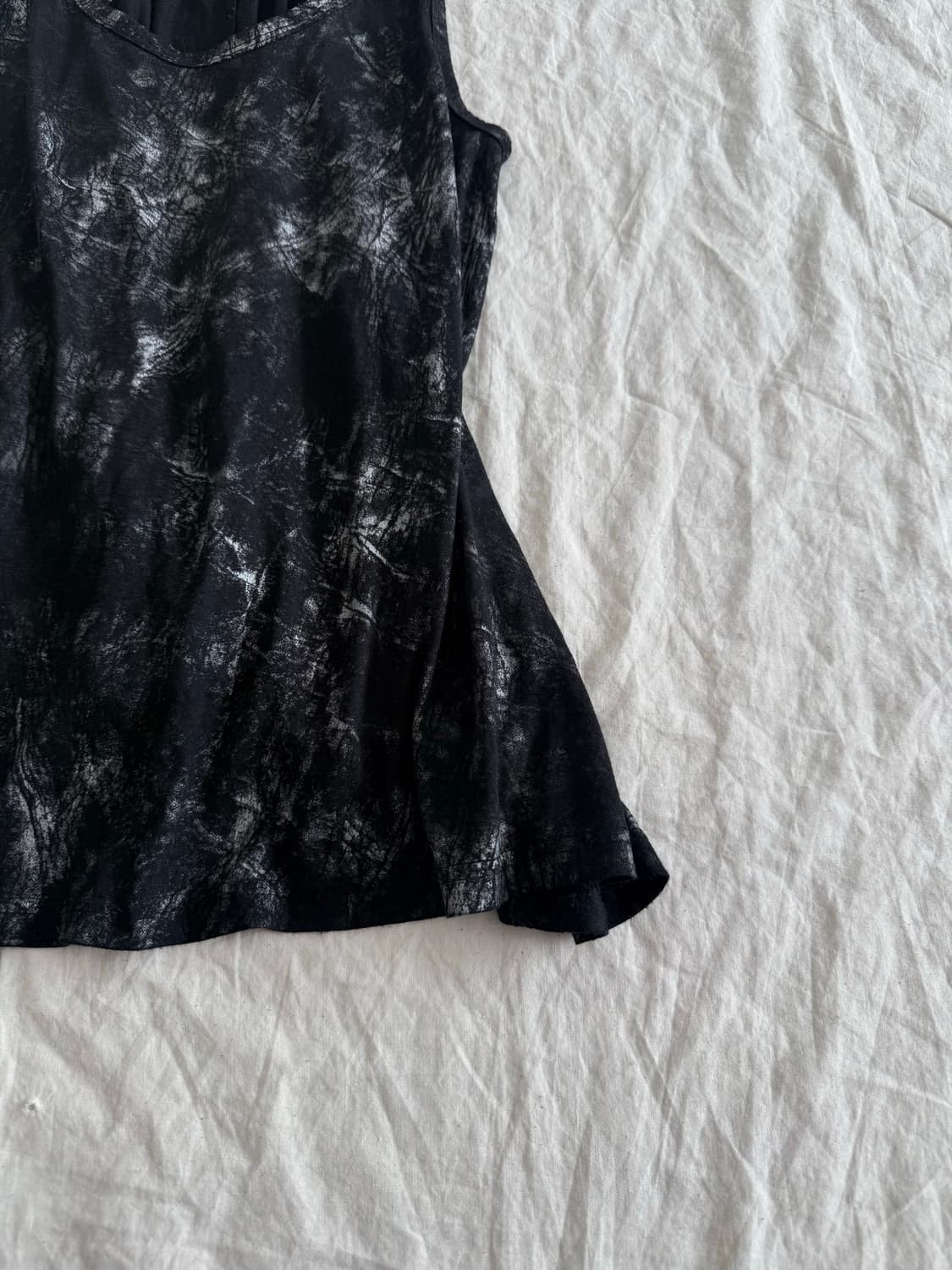 블랙 타이다이 펑크 락시크 크로쉐 슬리브리스 상품이미지3