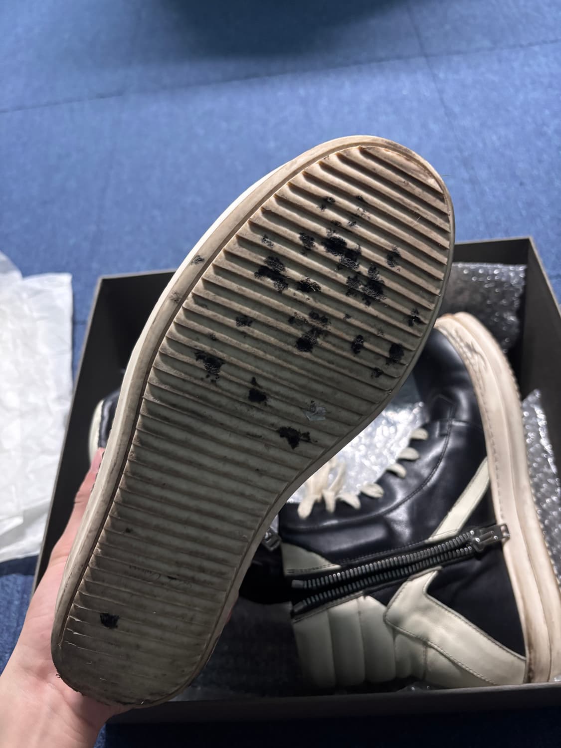 릭오웬스 지오바스켓 레더 하이탑 42.5 상품이미지6